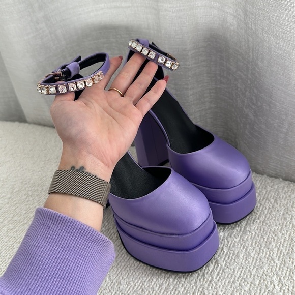 Plataform Chunky High Block Heels Ankle Strap Buckles Wedge Dress Pumps Fashion - Picture 3 of 7